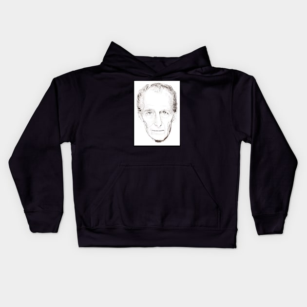 Peter Cushing Kids Hoodie by Grant Hudson